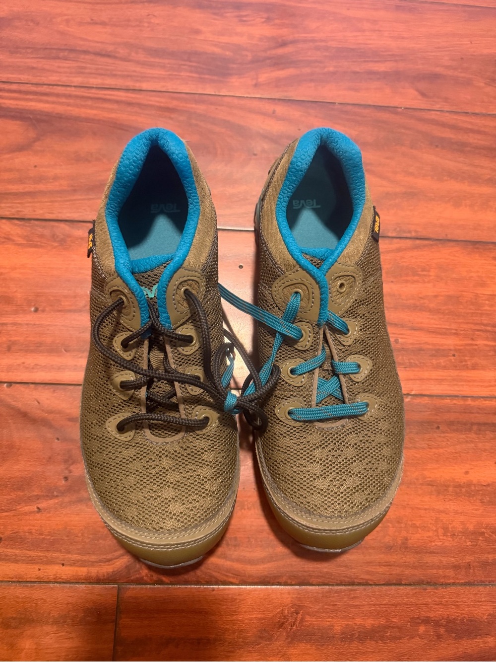 Teva Olive Green and Teal Women's Sneakers - Picture 5 of 12